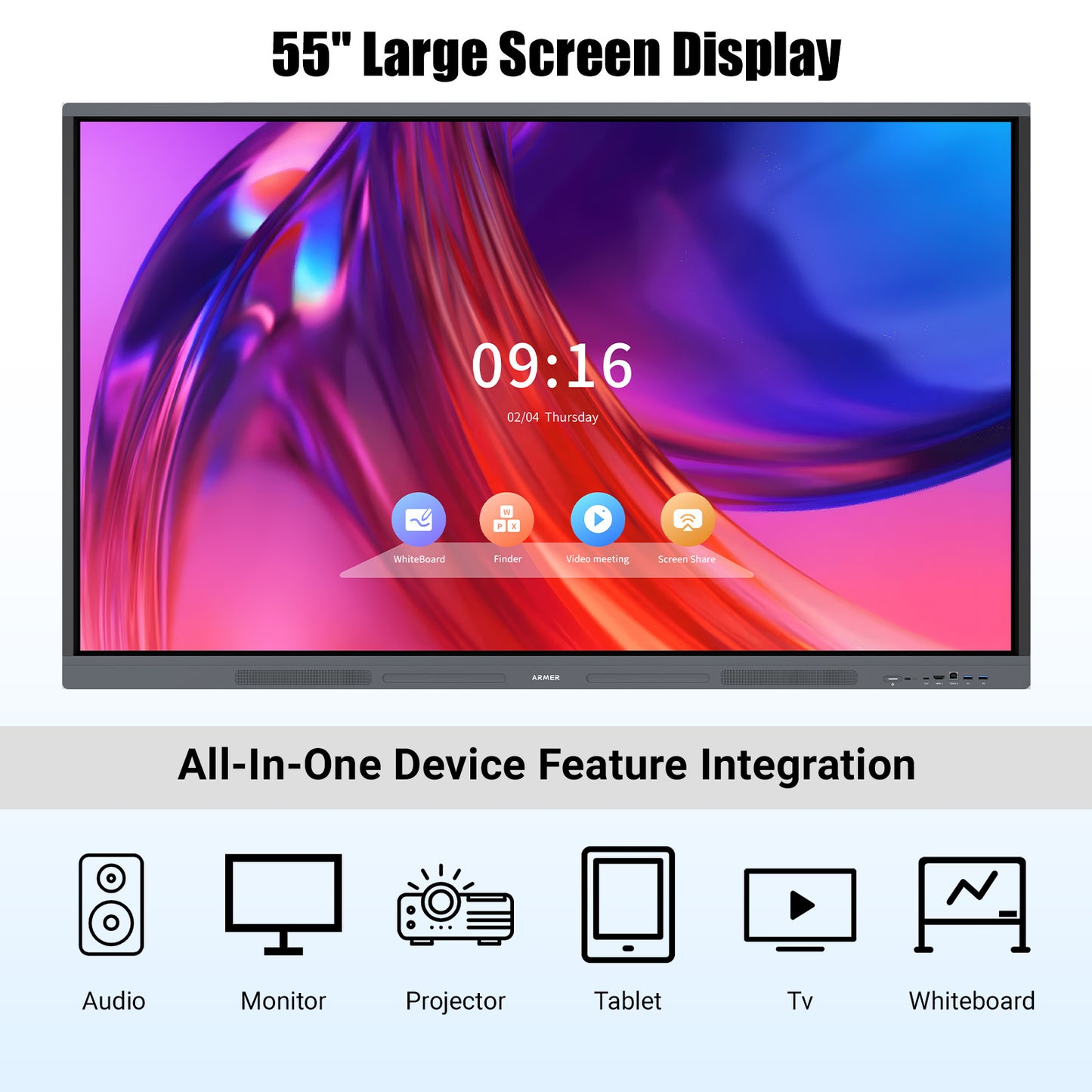 Armer Board Vista 55 " ,Get a Free Mobile Stand
