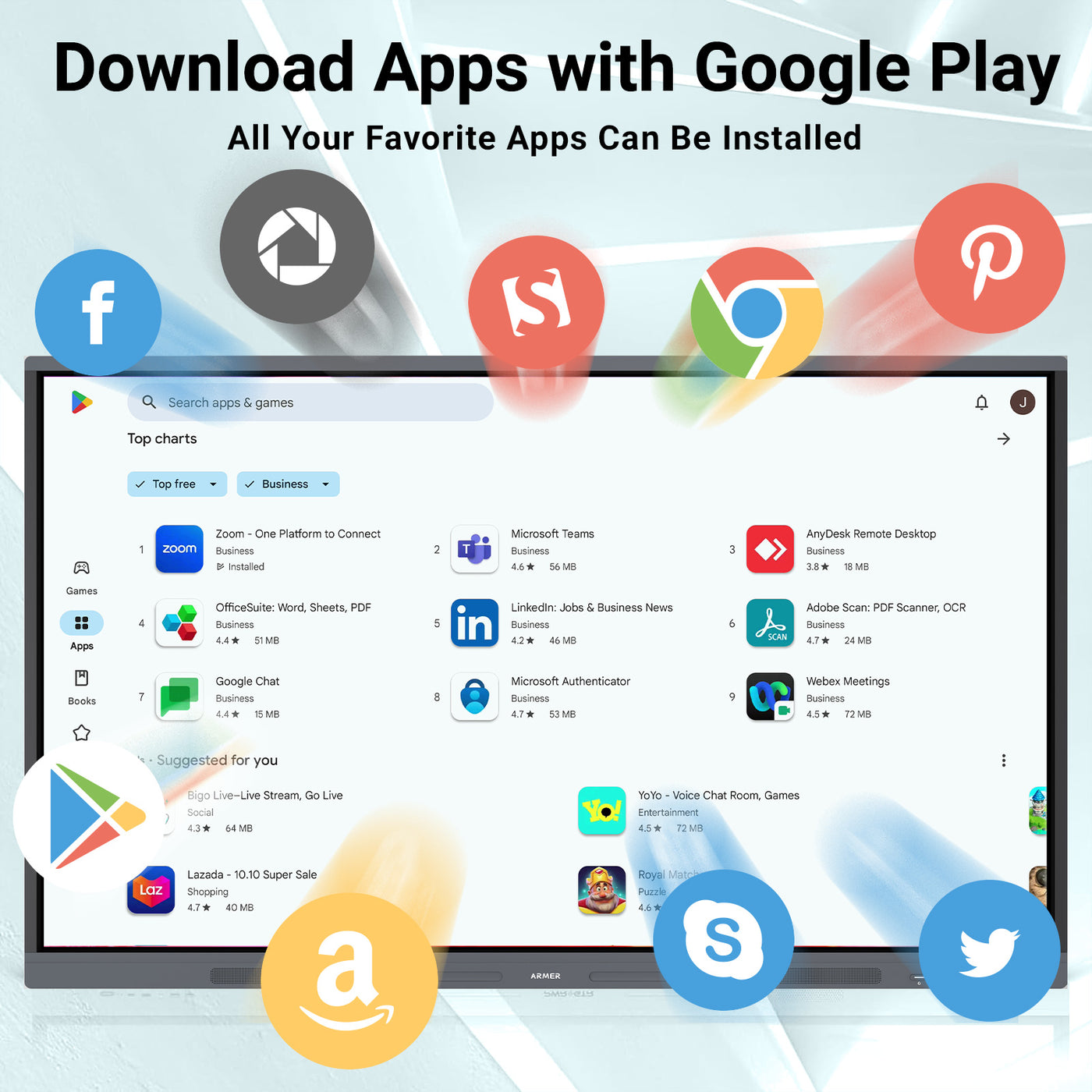 Armer Board Grand 75 inch Large Screen Digital Whiteboard | Armer Board