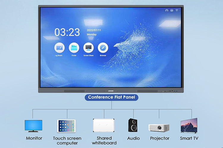 Armer® AllinOne Smart Board Touch Screen for Classroom and Office